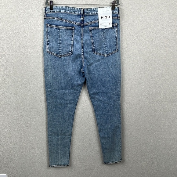 NWT Rag & Bone Nina High Rise Skinny Jeans Farrow Wash Button Fly Sz 33 - Picture 4 of 10